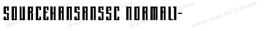 SourceHansansSC normal1字体转换